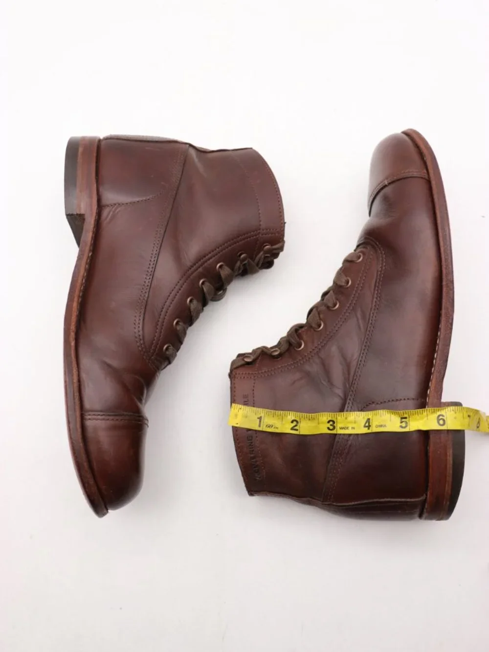 Wolverine 1000 Mile Boots Men's 10.5 D Brown Leather Combat Ankle Shoes USA